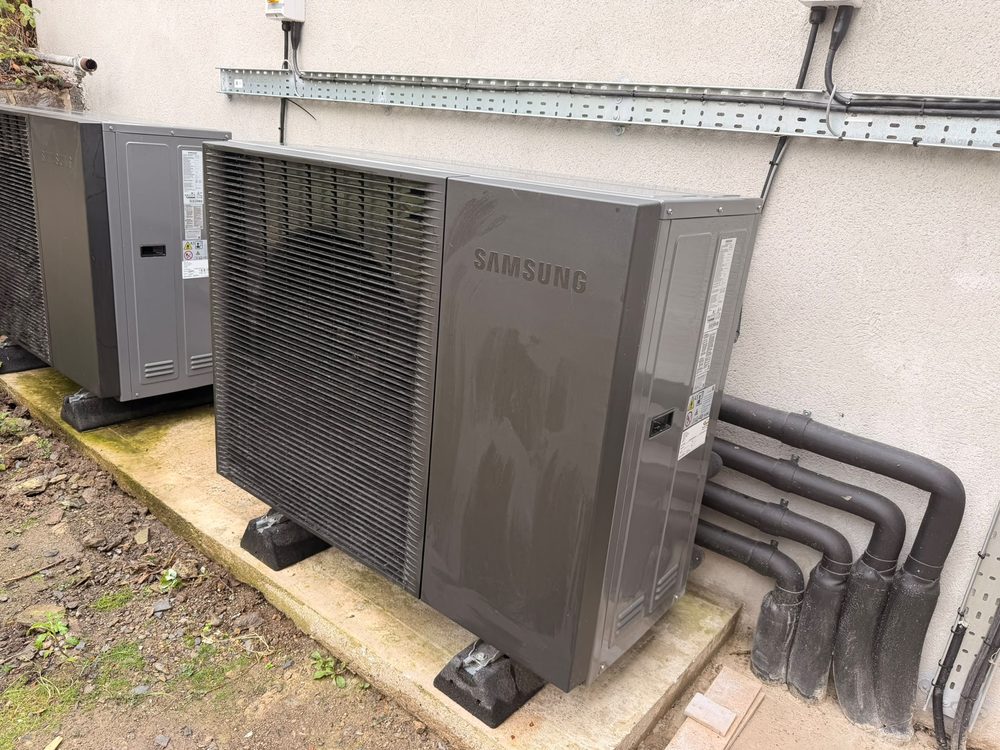 Samsung air source heat pump unit installed by Allied Heating
